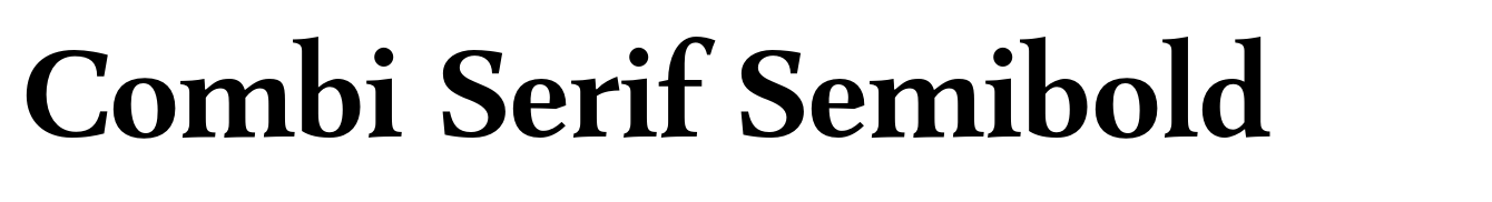 Combi Serif Semibold